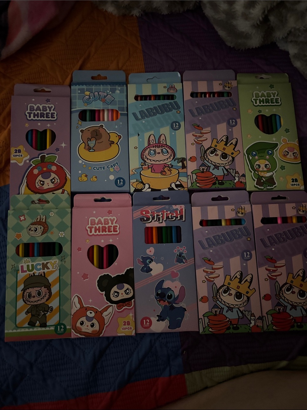 Cute Cartoon Colored Pencil Sets - Assorted Pastel Packs
